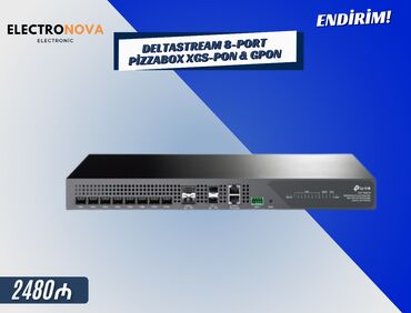 tp link c60 qiymeti: 📦 DeltaStream 8-Port Pizza-Box XGS-PON & GPON Combo OLT 🔹 8 Port