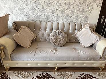 Divanlar: Divan, İşlənmiş, Açılmayan, Bazasız, Vеlur parça — 4