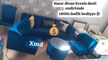 Divan və kreslo dəstləri: Divan, 2 kreslo