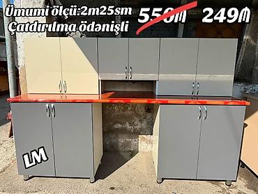 ucuz tap az dolablar: Mətbəx dolabı dəsti - Ümumi ölçü: 2 m 25 sm - Üst və alt hissələrdən — 1