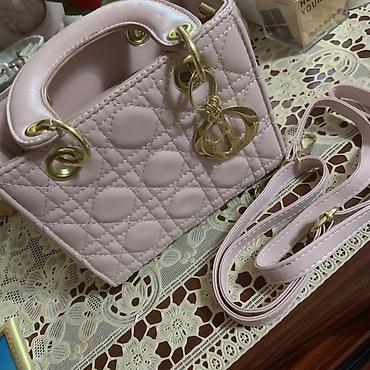soft shell: Сумка мини-формата в стиле Lady Dior, цвет нежно-розовый. Ношеное 2 — 1