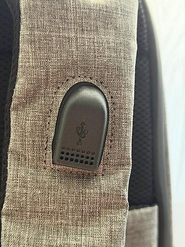 Digər: Boz rəngdə çoxfunksiyalı noutbuk və gündəlik çanta (USB çıxışlı) — 4