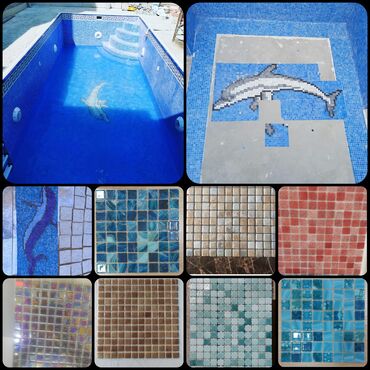 hovuzların tikilməsi: Hovuz ucun mozaika. Yerli istehsal mozaikalar Turkiye istehsali