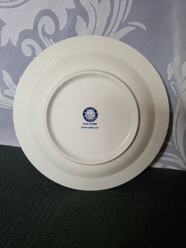 Kuhinjski setovi: Tanjiri rucno oslikani blue elephant 80te. Tanjiri,plitki rucno — 8