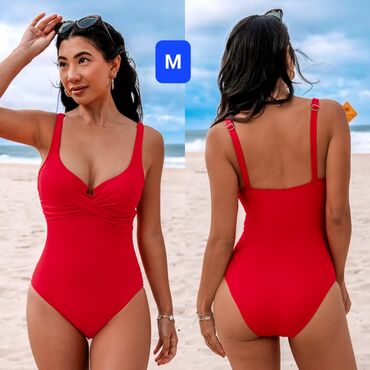 ženske kape za zimu: M (EU 38), Polyester, Single-colored, color - Red