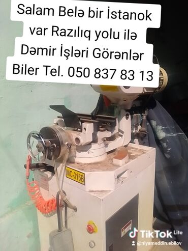 Məişət kimyəvi maddələri: MC-315B metal kəsmə stanoku - Model: MC-315B - Tətbiq: dəmir və digər