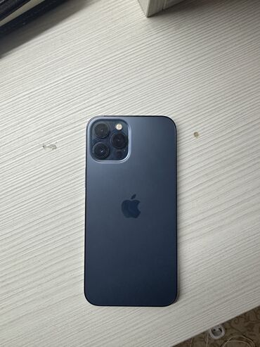 Apple iPhone: IPhone 12 Pro Max, Б/у, 256 ГБ, Синий, Защитное стекло, Чехол, Коробка, 84 %