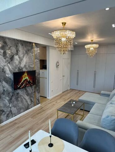 суточный квартира бишкек политех: 2 комнаты, 45 м², Элитка, 5 этаж, Дизайнерский ремонт