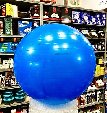 balans topu: 75CM Mavi rəngli fitnes/yoqa topu - Məhsul tipi: balans və güc — 1