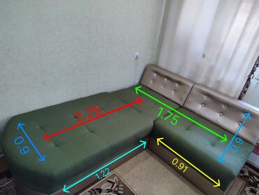 диван кровать фото цены: Цвет - Зеленый, Б/у