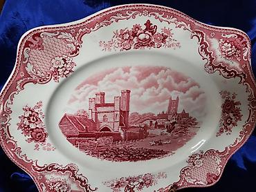 Ostali antikviteti: Servirni tanjir 1930g+ Johnson Brothers Old Britain Castels,Engleska — 7