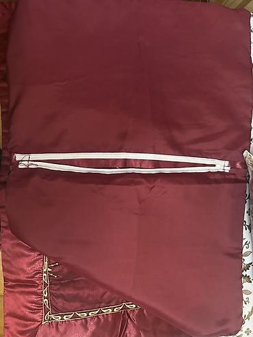 balislar: Bordo rəngli dekorativ yastıq üzlükləri dəsti - Material: parlaq — 2