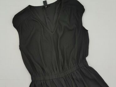 h m sukienka czarna z marszczeniem: H&M, Sukienka damska, rozmiar M