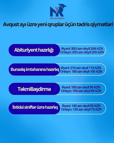 təlim: Repetitor, Azərbaycan dili, İmtahanlara hazırlıq