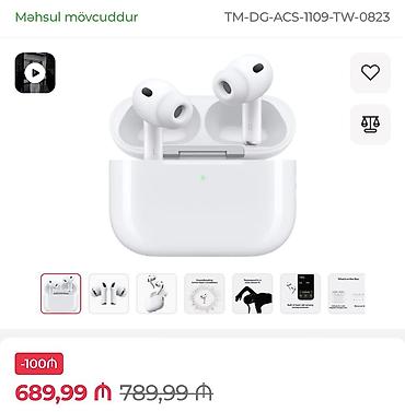 Apple AirPods Pro 3 (MagSafe/Qi/USB‑C/Apple Watch şarj dəstəyi) -