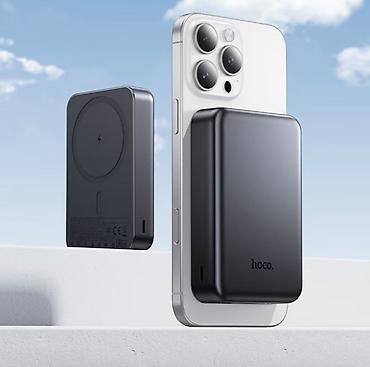 повербанк с максейф: HOCO магнитный внешний аккумулятор (MagSafe Power Bank) - Емкость — 1