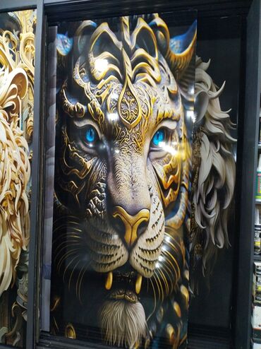 3d qelem: 3D dekor panel – “Mistik Pələng” dizaynı - Material: parlaq səthli