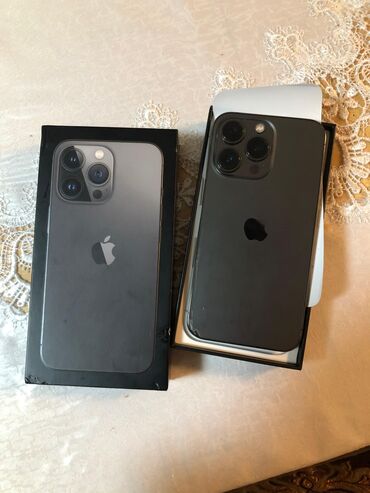 ikinci əl telefonlar iphone: IPhone 13 Pro, 128 GB, Graphite, Face ID, Simsiz şarj, Sənədlərlə