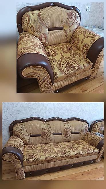 Divan və kreslo dəstləri: İşlənmiş, Divan, 2 kreslo — 1