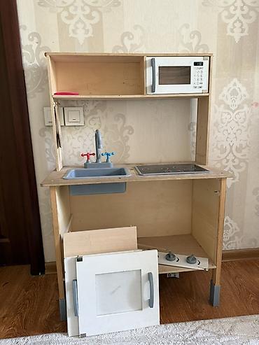 мойдодыр: Детская игровая кухня из дерева - Компактная напольная конструкция с — 1