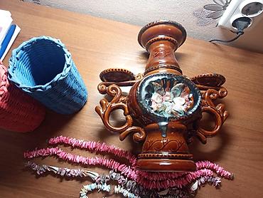 Свечи и подсвечники: Продам все вместевазочки из бумажной лозы,фарфоровый подсвечник — 6