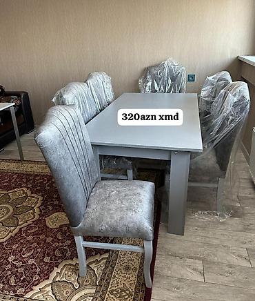 quba mas: Mətbəx/Qonaq otağı üçün masa və 6 stul dəsti - Komplekt: 1 masa + 6 — 2