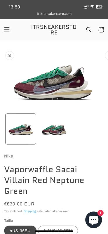 Кроссовки и спортивная обувь: Кроссовки Nike x sacai VaporWaffle (лимитированная редкая модель)