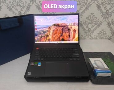 ноутбук игровой купить: Ноутбук, Asus, 16 ГБ ОЭТ, AMD Ryzen 7, 14 ", Колдонулган, Жумуш, окуу үчүн, эс тутум SSD