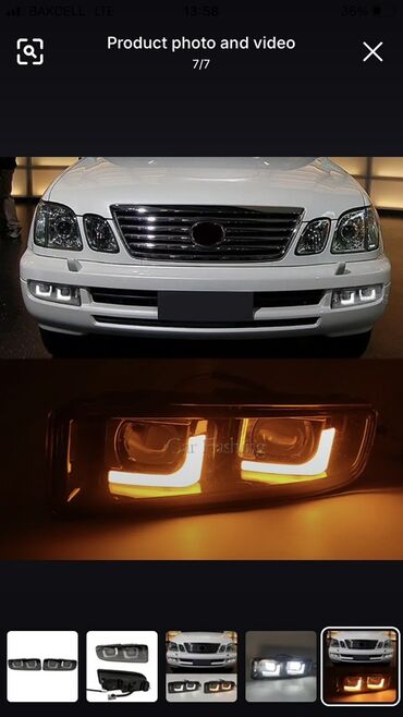 Digər avtomobil ehtiyat hissələri: Məhsul: Lexus LX470 üçün ön barmaqlıq və duman farası dəsti Təsvir: - — 5
