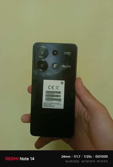 под восстановления: Redmi, Redmi Note 13, Б/у, 128 ГБ, цвет - Черный, 1 SIM, 2 SIM