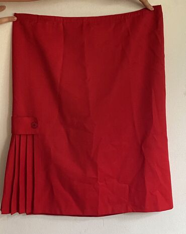 h m kozne pantalone: M (EU 38), Midi, color - Red