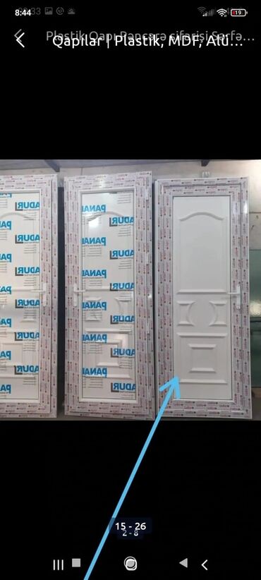 Plastik pəncərələr: Yana siyirmeli plastik qapı pəncərə Plastik və Alüminium Qapı Pəncərə — 20