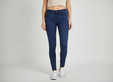 jeansy mom fit wysoki stan: Clockhouse, Jeansy damskie, rozmiar S
