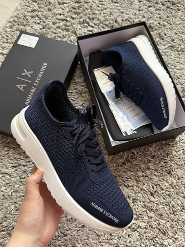 Мужские кроссовки, 41, Armani Exchange, Новый, цвет - Синий, Самовывоз