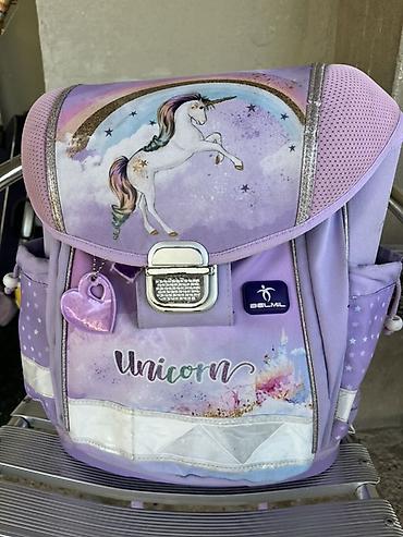 sorgaro majice: Školska torba Belmil “Unicorn” – ljubičasta - Motiv: jednorog sa — 2