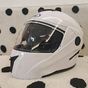 dayun motor: Çənəsi açılan DAYU modul tipli motosiklet dəbilqəsi – ağ rəng 75-azn — 1