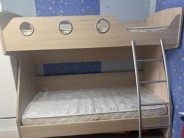 usag kravati: İkili uşaq çarpayısı – nərdivanlı, matraslarla - Model: iki mərtəbəli — 3