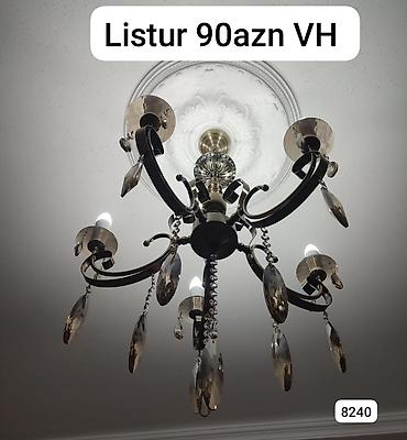 lüstur altı: Çılçıraq, 6 lampa, Metal — 1