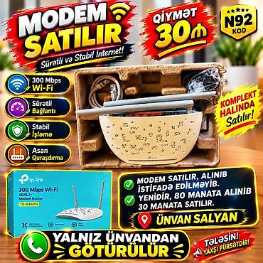 g29 direksiyon seti: TP-Link TD-W8961N ADSL2+ modem-router satılır. Cihaz 300 Mbps Wi‑Fi — 1