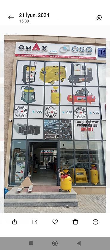 hava kompressor: OMAX avto-servis və sənaye avadanlıqları Təqdim olunur: - 3 motorlu — 1