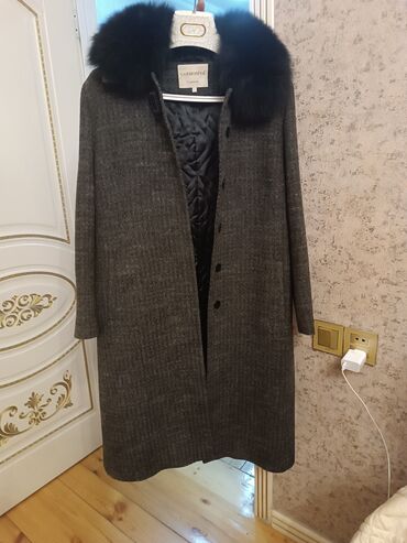 zhenskie dlinnye palto: Пальто Garmoniya, XL (EU 42), цвет - Серый