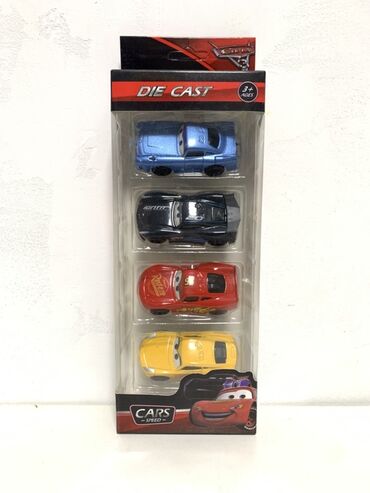 водянные пистолеты: Набор металлических машинок “Cars Speed” (Die Cast), для детей от 3