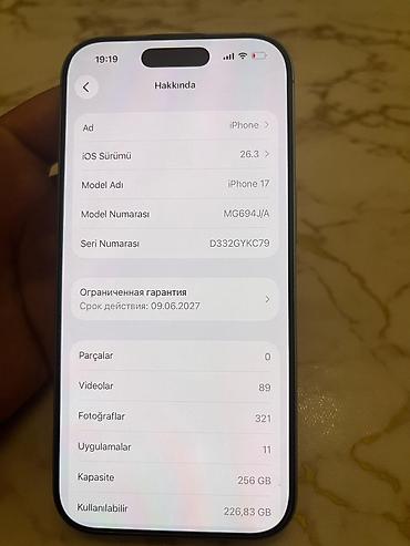 xiaomi note 20 ultra: IPhone 17, 256 GB, Göy — 1