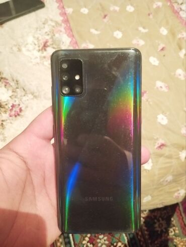 samsung a51 5g: Samsung A51, Б/у, 128 ГБ, цвет - Синий, 2 SIM