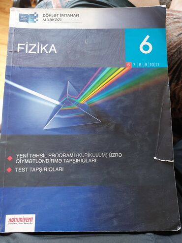 тап аз мебель: Fizika 6ci sinif dim testi satilir. Az hissesi işlənib(karandasla