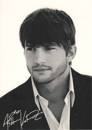 ljubav na medji 29 epizoda sa prevodom: Ashton Kutcher štampana fotografija 5x7 sa replikom potpisa Ashton