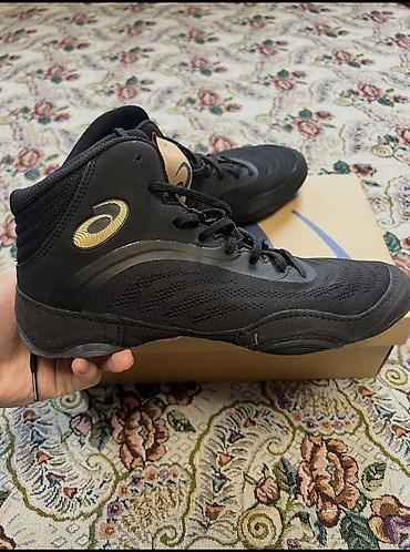 nike react: ASICS – борцовки (wrestling shoes) черного цвета с золотистым — 2