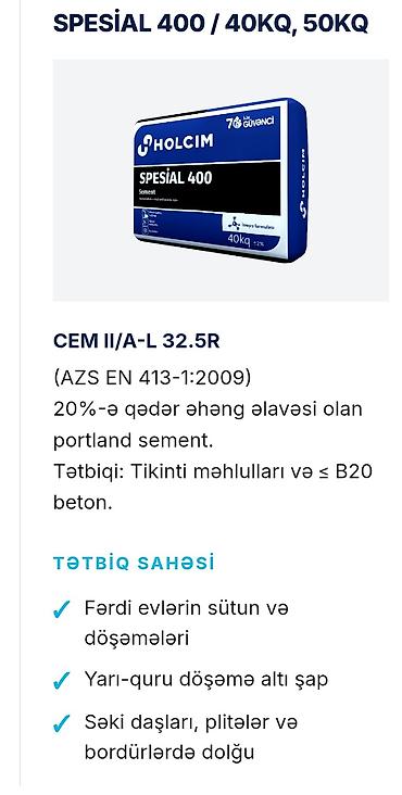 hascevher tava: Holcim Sement, M-300, A-klass, Kredit yoxdur, Pulsuz çatdırılma — 3