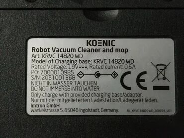 Robot usisivači: KOENICRobot Vacuum Cleaner KRVC 14820 WD Malo koriscen — 10