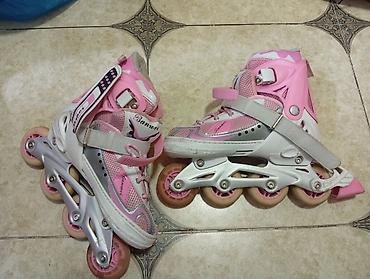 skate: Раздвижные роликовые коньки Bannow (In-Line Skates), розовые, размер — 2